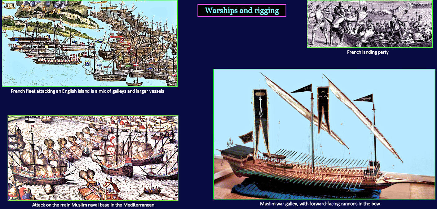 Warships and rigging, 1500